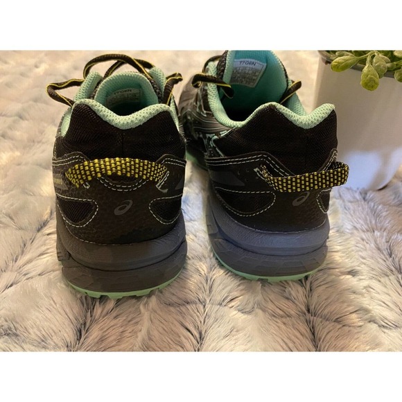 Womens Asics Gel Venture 7.5 Running Athletic Shoes Gray Black Aqua - Picture 8 of 11